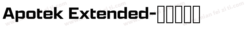 Apotek Extended字体转换